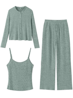 Ensemble tricoté personnalisé pour sororité, en polyester et coton respirant, pour l'automne, tenue décontractée deux pièces assortie, chemisier et pantalon pour femme