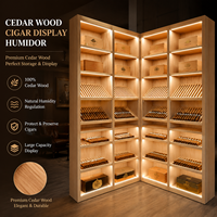 Armoire de présentation de cigares en bois de cèdre de qualité supérieure, humidor de luxe sur mesure pour la maison, le bar, l'hôtel et le club