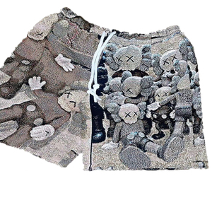 Produttore all'Ingrosso di Pantaloncini Personalizzati in Tessuto Jacquard Misto Policotone con Motivi Cartoon, Stile Hip Hop con Elastico in Vita - Product Image 2