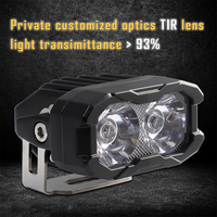 Projecteur LED 3 pouces en aluminium aéronautique de haute qualité, blanc froid, rétroéclairage ambre, support en acier inoxydable 304, faisceau spot/de conduite 4x4