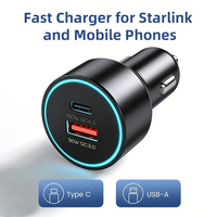 Chargeur de véhicule Starlink Mini 12/24V 100W QC3.0 double USB + sortie DC, adaptateur allume-cigare pour voitures, camping-cars, camions