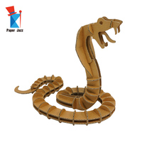 Modello Realistico di Serpente in Cartone 3D - Puzzle 3D Animale Fatto a Mano