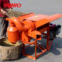 Machine à battre le riz UNIO à moteur essence, batteuse de céréales 7,5 CV 220V-380V, haute capacité 100-800 kg/heure