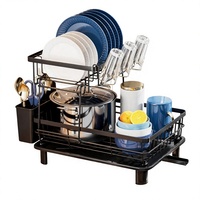 Égouttoir à vaisselle en métal le plus vendu, support de rangement multifonctionnel pour couteaux, fourchettes, cuillères et tasses, séchoir de comptoir
