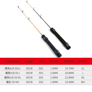 Una sección de vidrio de acero de agua dulce balsa giratoria de alta sensibilidad caña de pescar en hielo - Product Image 6