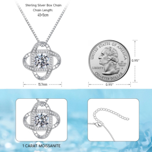 Collana Nodo d'Amore in Acciaio Inox Placcato Oro con Cristalli e Catena a Maglia, Regalo per la <span class=keywords><strong>Mia</strong></span> <span class=keywords><strong>Figlia</strong></span>, Set di Gioielli per <span class=keywords><strong>Compleanno</strong></span>/Natale - Product Image 4