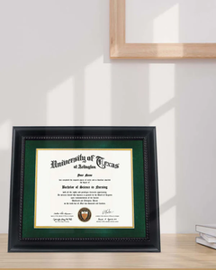 Marco de Madera Negro para Certificado de Graduación o Diploma con Diseño Sofisticado de Cuerda Negra, Compatible con Tamaños 8.5x11 y 11x14 - Product Image 6