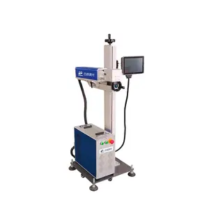 Mini machine d'impression de gravure de marquage laser à fibre volante 20w 30w 50w pour boîtier en métal en plastique en caoutchouc code QR