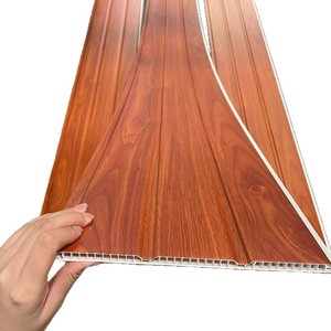 Dalles de <span class=keywords><strong>plafond</strong></span> en PVC de 30 cm de large, panneaux à <span class=keywords><strong>double</strong></span> fente emboîtables, résistants à l'humidité pour plafonds suspendus, salons, chambres, cuisines - Product Image 5