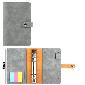 Carpeta económica de hojas sueltas personalizada-A6 para cuaderno funda de carpeta de cuero suave y PU - Product Image 6