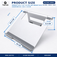 Support d'ordinateur portable en alliage d'aluminium réglable, pliable, ergonomique et portable pour bureau – Fournisseur d'usine OEM ODM en gros