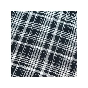 2023 new design sustainable custom grid knitted 66%rayon34%polyester single jersey fabric for tshirts clothing