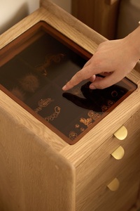 Q6052 Minimalist Style Solid Oak Wood 3 <strong>Drawers</strong> <strong>With</strong> Jewelry Box Bedroom NightStand <strong>Bedside</strong> <strong>Table</strong> for <strong>Small</strong>-size Apartment - Product Image 6