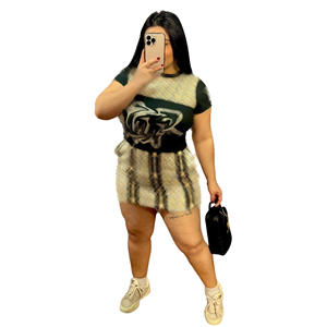 Abito Aderente Elegante Stampato da Donna, Taglie dalla S alla 4XL, Design Personalizzato Vintage Europeo, Estivo Casual Naturale Antistatico - Product Image 6