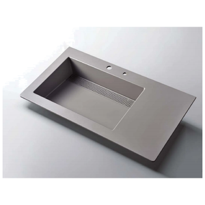 Moderner weißer BMC-Waschtisch mit integriertem, einteiligem Waschbecken, nahtlosem Design und vergilbungsfreiem Waschbecken für moderne Einrichtung - Product Image 2