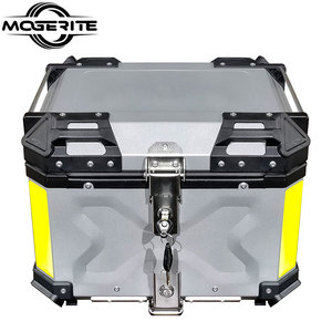 Aluminum Box Motorcycle Large Capacity Aluminum Tail Box Shockproof And Waterproof Silver Aluminum Box 55L Large Capacity