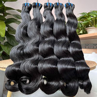 Extensiones de Cabello Humano 15A, Cabello Ondulado, 100% Virgen Vietnamita Sin Procesar, Doble Trama a Máquina, Todos los Colores, Apto para Mujeres