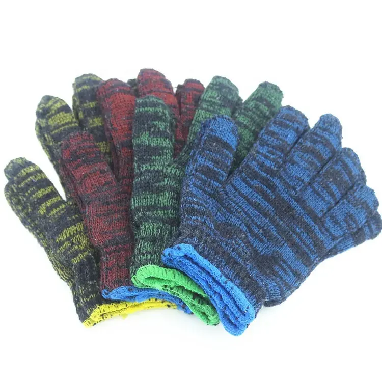 Cheap price cotton and polyester Machine Knitted Work Gloves Knitted Protective Gloves