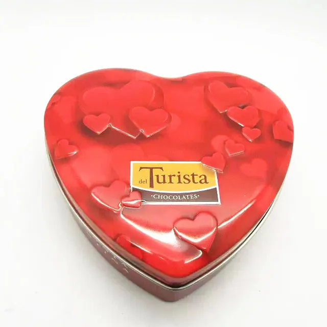 민트/사탕을 위한 소형 크기 심장 모양 금속 주석 상자