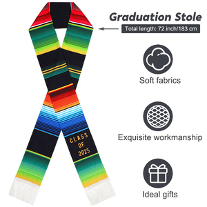 Estola de Graduación en Blanco al por Mayor de Fábrica, Estola de Satén Tejida Unisex para Sublimación con Logotipo Bordado - Product Image 2