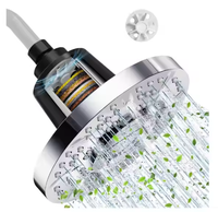 Pommeau de douche pluie haute pression anti-colmatage de 7 pouces Filtre à eau d'installation facile pour robinet de salle de bain à eau dure Toilettes