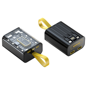 Caja de presentación microdigital inalámbrica con cable integrado transparente de carga rápida, Banco portátil de alta capacidad personalizado de 10000mAh, 5W - Product Image 2