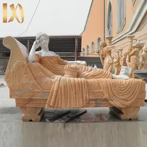 Ideal Arts statue garden outdoor marble lying nude woman statues craft statue for sell