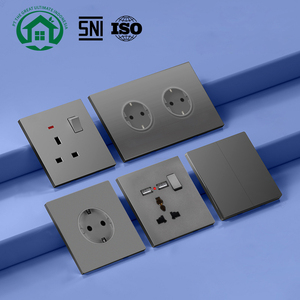 El interruptor individual Grey presenta un diseño elegante con un color gris moderno, lo que proporciona facilidad de operación y estética. - Product Image 2