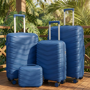 PP Spinner Travel Luggage Sets Silent Wheels Boarding <strong>Suitcase</strong> <strong>Lightweight</strong> Carry on Premium Wholesale Supplier - Product Image 1