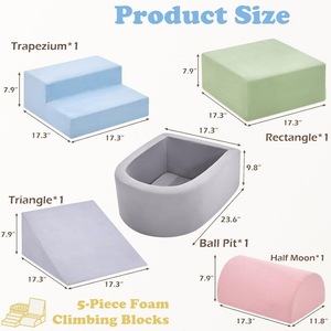 Set de Piscina de Bolas de Espuma OEM con Tapetes de Espuma, Bloques de Construcción y Sofá para Niños Pequeños, Bloques de Escalada de Espuma Suave - Product Image 6