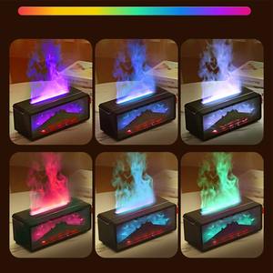 Fireplace <b>Aroma</b> <b>Diffuser</b> Creative Flame Humidifier Waterless Auto-Off Protection with Remote and Realistic Fireplace Night Light - Product Image 5