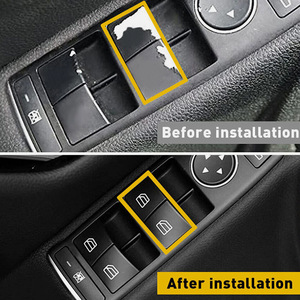 เมอร์เซเดส-เบนซ์ ซี อี คลาส W204 W212 ฝาครอบปุ่มสวิตช์หน้าต่าง 4 ชิ้นพลาสติกดีไซน์เรียบง่าย - Product Image 2