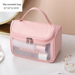 <span class=keywords><strong>Pochette</strong></span> cosmétique portable en PVC lavable avec logo personnalisé, motif lettres, style tendance, fermeture éclair, pour usage quotidien et en voyage - Product Image 6