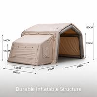 Grande tente gonflable à deux pièces, imperméable, portable, commerciale, familiale, pour le camping en plein air, tente gonflable de type chapiteau