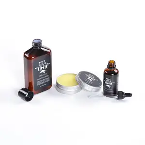 Custom Logo Private Label And Beard Balm Beard Care Growth Kit Gift Set Beard Oil For Men