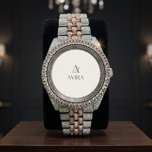 Montre mécanique unisexe de luxe en alliage, sertie de diamants et de moissanite, avec cadran en cristal saphir, taille personnalisable pour hommes et femmes, vente en gros - Product Image 1