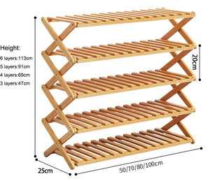 Kệ Để Giày Trưng Bày Bằng Gỗ Có Thể Gập Lại - Product Image 4