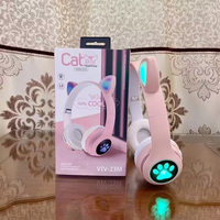 Casque sans fil LED avec oreilles de chat VIV-23M, écouteurs lumineux LED, casque de jeu, écouteurs STN28 P47, lumière RGB