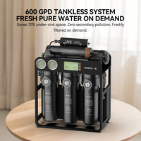 Système d'osmose inverse (RO) 600 GPD OEM/ODM, purificateur d'eau alcaline 7 étapes sans réservoir, filtre à eau sous évier avec moniteur TDS pour la maison