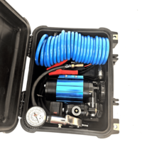 Compresseur d'air pour voiture tout-terrain avec boîte en plastique, gonfleur de pneus de voiture monocylindre