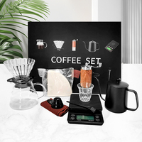Coffret cadeau de café tout-en-un pour l'extérieur Set de café de voyage de haute qualité 10 pièces Kit d'outils goutte à goutte pour cafetière portable