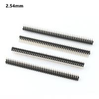 Conector de PCB de doble fila de 2.54mm, 2x2-40P, macho, conector recto DIP, contacto de latón, carcasa de nailon, clasificación IP67, 3A 12V