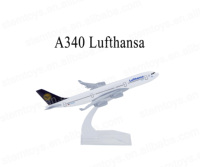 Modèle d'avion Boeing 340 unisexe OEM de 16 cm, modèle d'avion en métal A340, alliage de zinc, jouets en fonte avec logo personnalisé, jouets de modèle d'avion