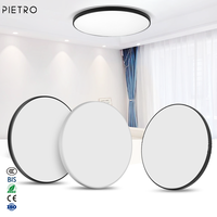 Plafonnier LED intelligent Wi-Fi RGB rond pour maison connectée, avec variateur d'intensité et musique, idéal pour salon - Vente en gros
