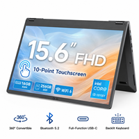 Nouvel ordinateur portable 2-en-1 à écran tactile 15,6 pouces Intel Core I3-10100Y 16 Go de RAM 256 Go de SSD WiFi 6 Ordinateur portable professionnel US
