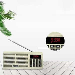 Radio stéréo double canal L-518 avec haut-parleurs, lecteur de cartes AM/FM et affichage de puissance du haut-parleur - Product Image 3