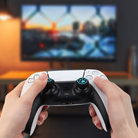 Lot de 6 pièces manette de jeu analogique patte de chat, poignées de pouce antidérapantes surélevées, capuchon de Joystick pour PS5/PS4/NS Pro/XBOXONES