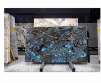 Dalles et carreaux de quartzite de luxe en labradorite bleue de Madagascar, fabrication directe OEM/ODM, pour la décoration murale et le revêtement de sol de comptoirs