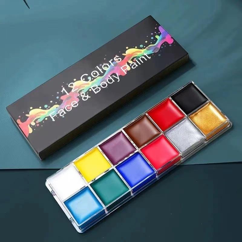 12 couleurs de peintures à l'huile