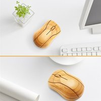 Souris en bois de bambou sans fil USB Mini batterie souris d'ordinateur portable Rechargeable souris optique mousse
